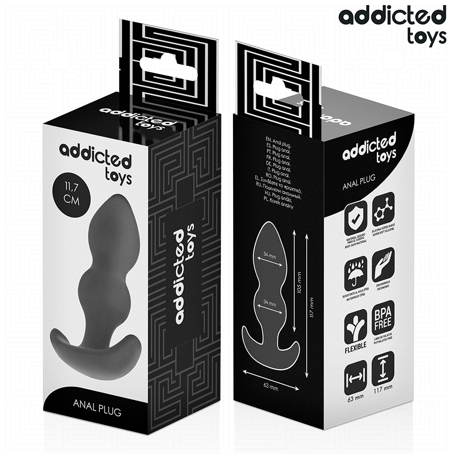 ADDICTED TOYS - SILICONEN ANAAL PLUG MAAT L 11,7 CM