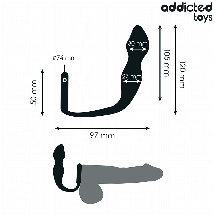 ADDICTED TOYS - ANAALPLUG MET SILICONEN RING MODEL 2