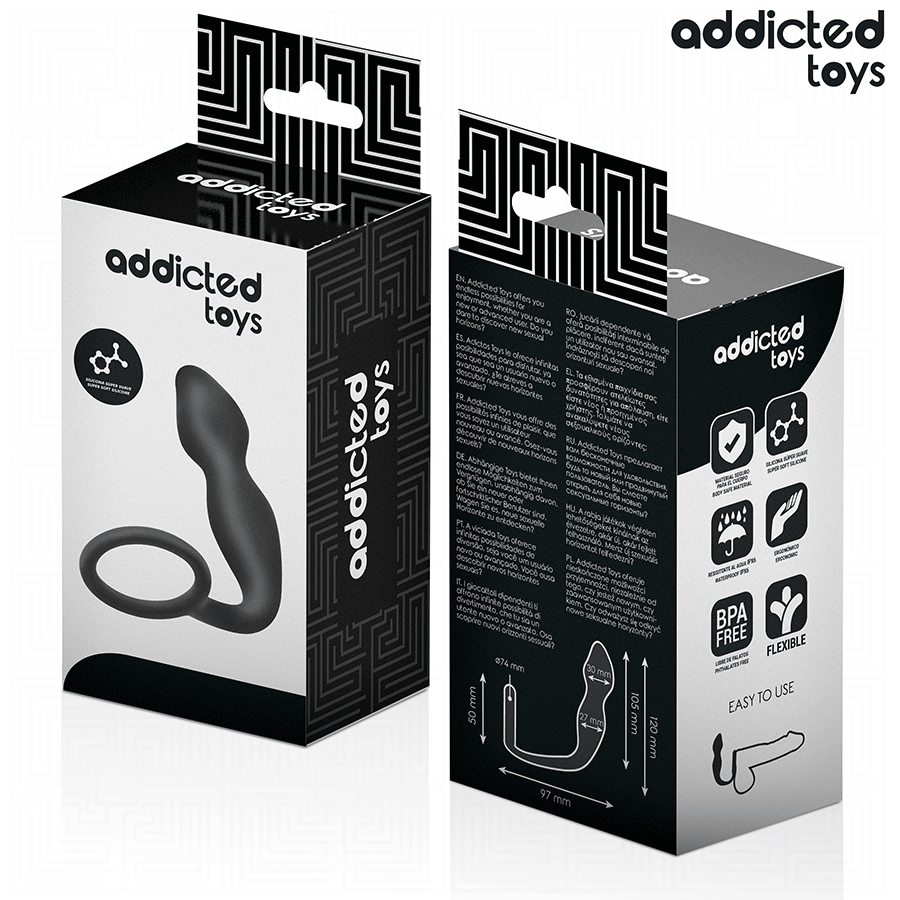 ADDICTED TOYS - ANAALPLUG MET SILICONEN RING MODEL 2