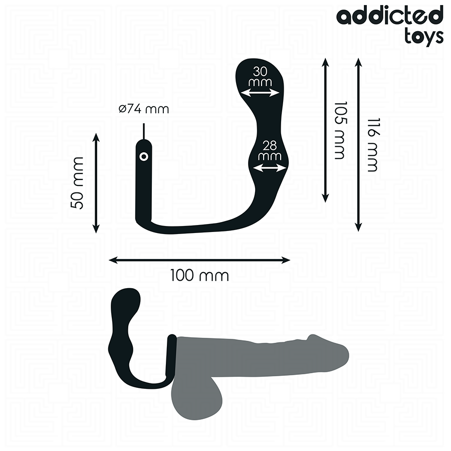 ADDICTED TOYS - ANAALPLUG MET SILICONEN RING MODEL 3