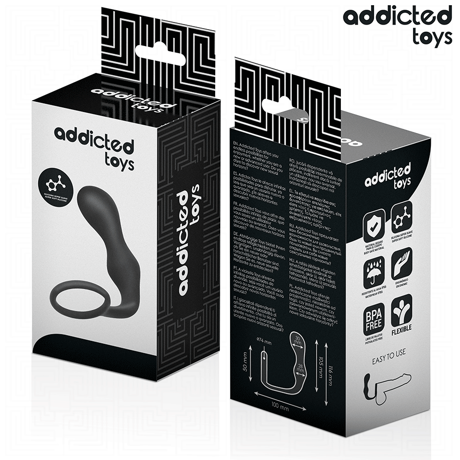 ADDICTED TOYS - ANAALPLUG MET SILICONEN RING MODEL 3