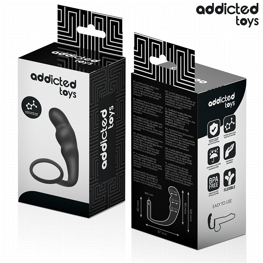 ADDICTED TOYS - ANAALPLUG MET SILICONEN RING MODEL 4