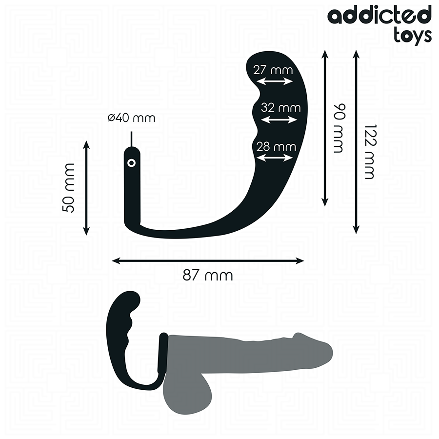 ADDICTED TOYS - ANAALPLUG MET SILICONEN RING MODEL 4