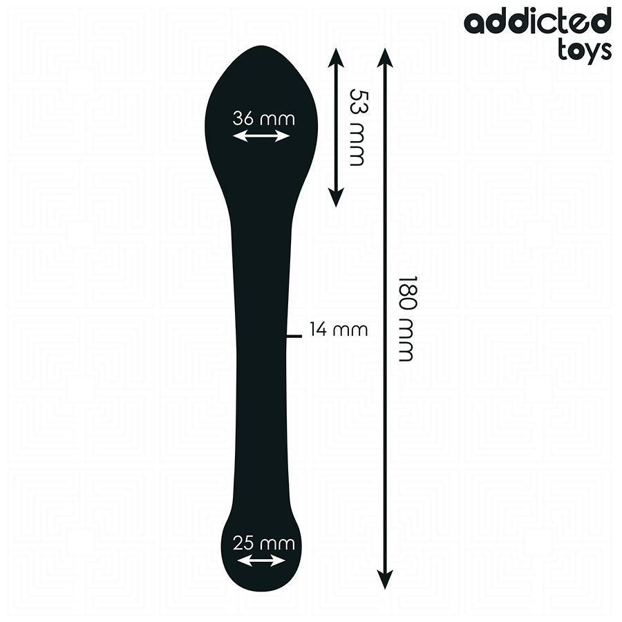 ADDICTED TOYS - ESTIMULADOR ANAL DOBLE SILICONA 18 CM