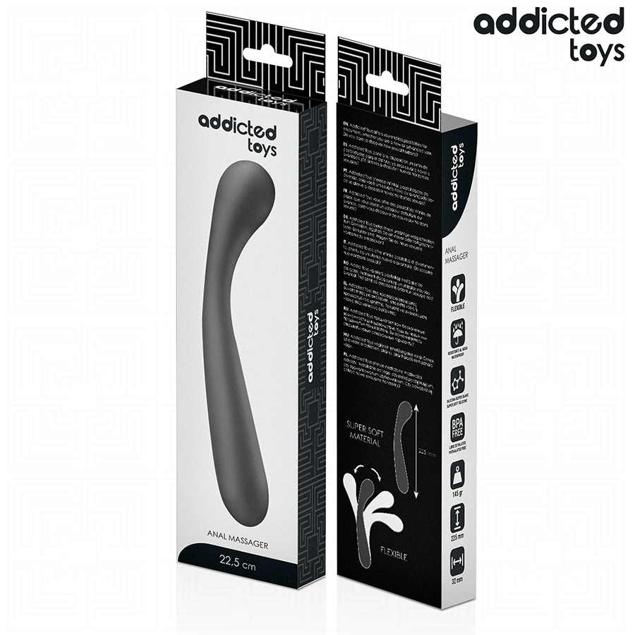 ADDICTED TOYS - DUBBELE SILICONEN ANALE MASSAGER 22,5 CM