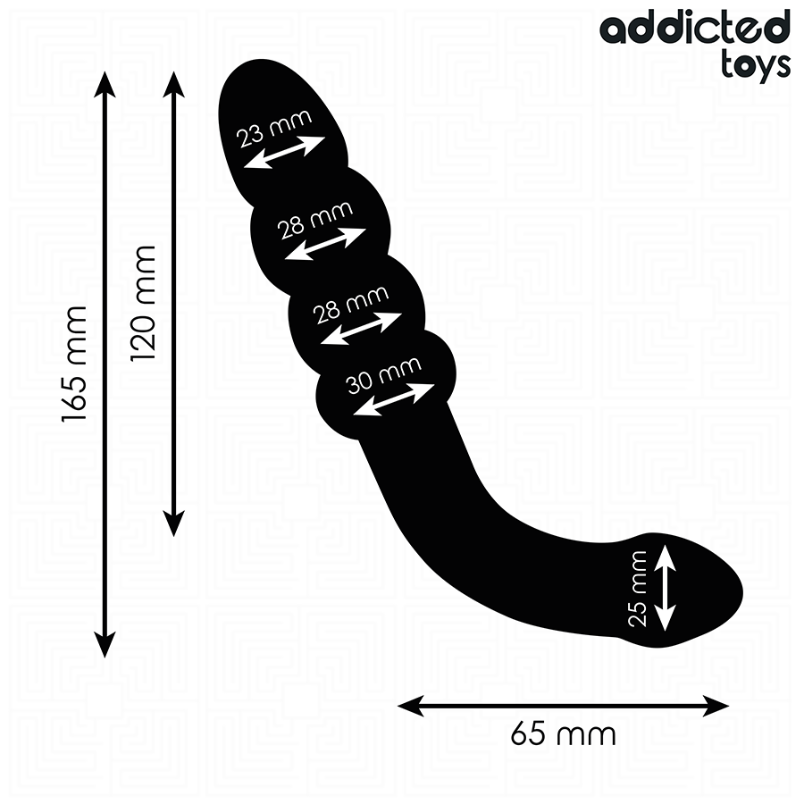 ADDICTED TOYS - DUBBELE SILICONEN ANALE MASSAGER 16,5 CM