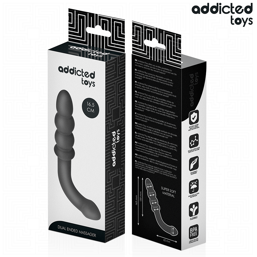 ADDICTED TOYS - DUBBELE SILICONEN ANALE MASSAGER 16,5 CM