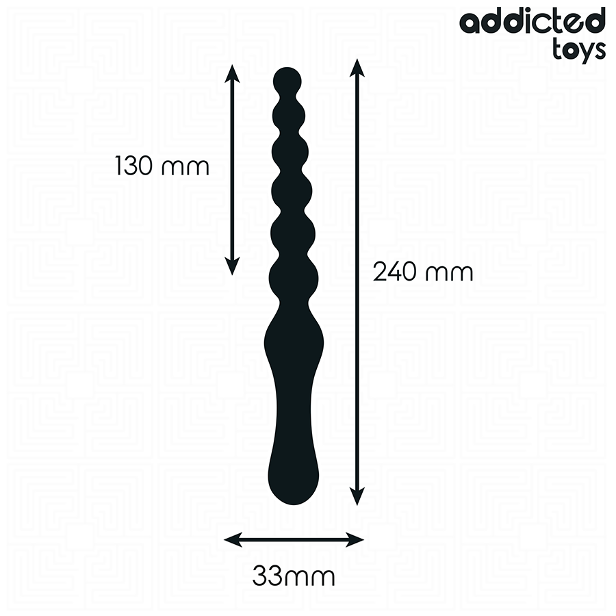 ADDICTED TOYS - DUBBELE SILICONEN ANALE MASSAGER 24 CM