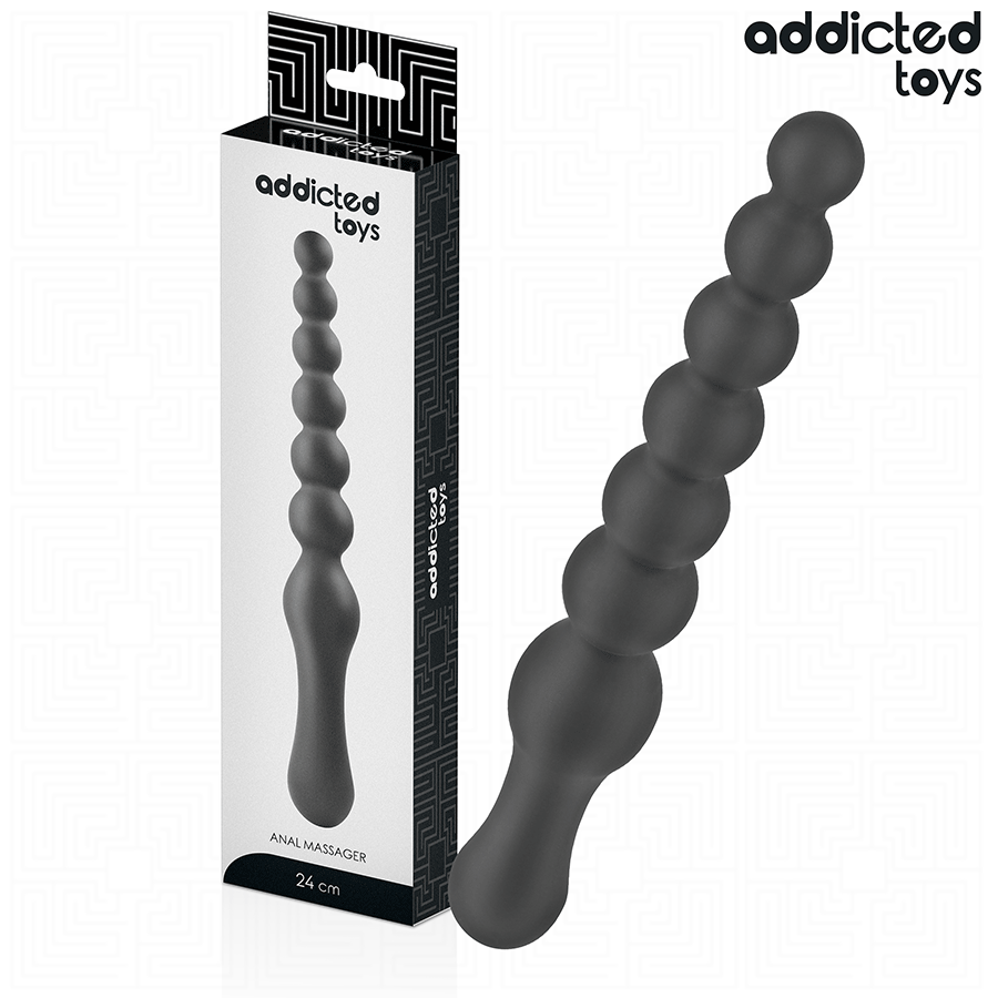 ADDICTED TOYS - DUBBELE SILICONEN ANALE MASSAGER 24 CM