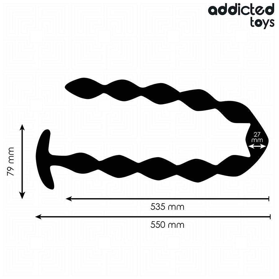 ADDICTED TOYS - ANALE ROZENKRANS 27 CM EXTRA LANGE SILICONEN