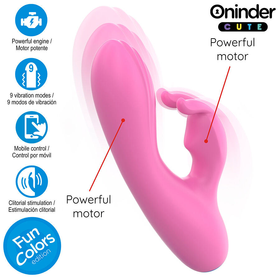 ONINDER CUTE - LOVE BUNNY VIBRATOR GY SPOT CLITORIS - GRATIS WERELDWIJDE APP
