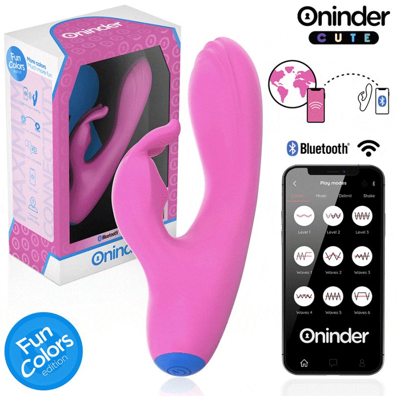 ONINDER CUTE - LOVE BUNNY VIBRATOR GY SPOT CLITORIS - GRATIS WERELDWIJDE APP