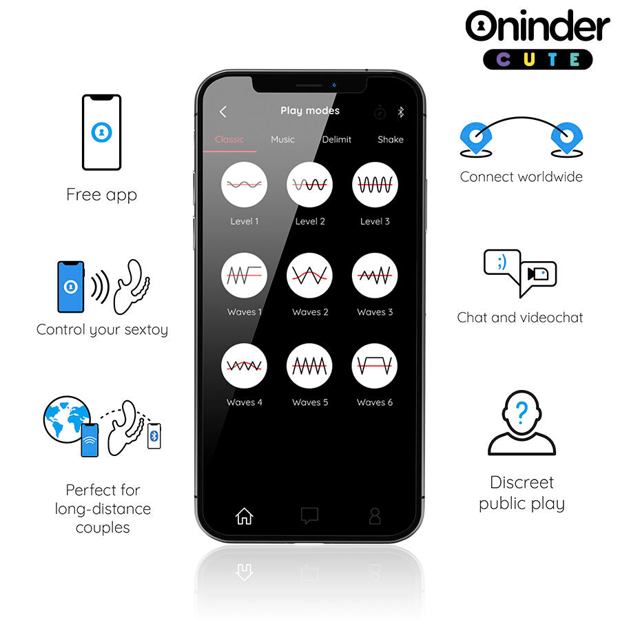 ONINDER CUTE - LOVE 3 SOME TRIPLE VIBRATOR - GRATIS WERELDWIJDE APP