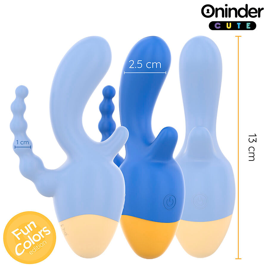 ONINDER CUTE - LOVE 3 SOME TRIPLE VIBRATOR - GRATIS WERELDWIJDE APP
