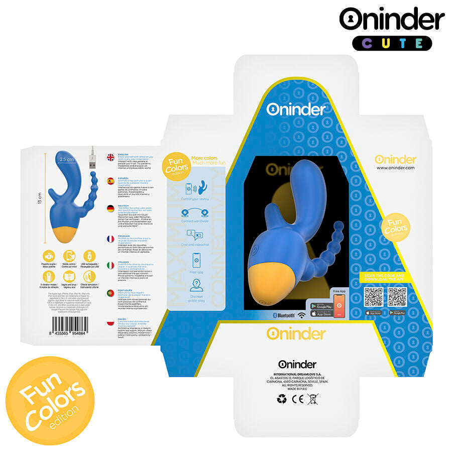 ONINDER CUTE - LOVE 3 SOME TRIPLE VIBRATOR - GRATIS WERELDWIJDE APP