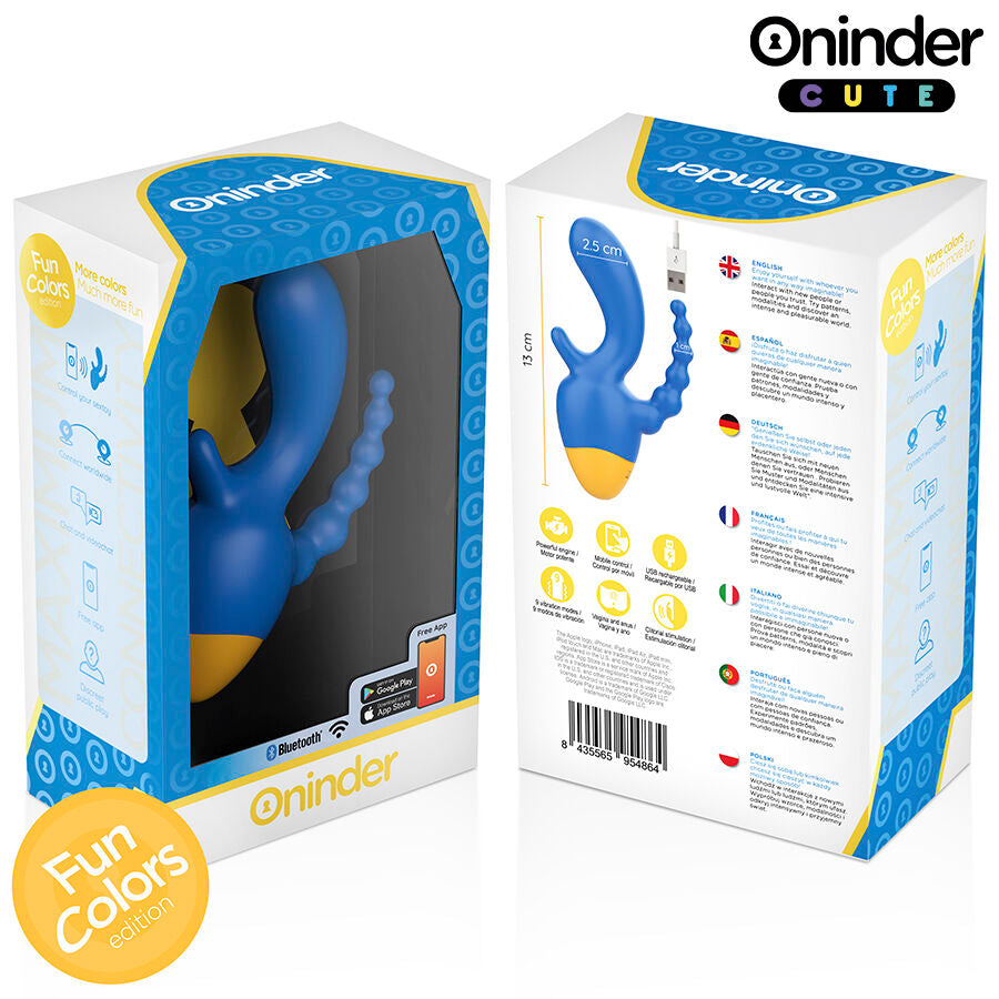 ONINDER CUTE - LOVE 3 SOME TRIPLE VIBRATOR - GRATIS WERELDWIJDE APP
