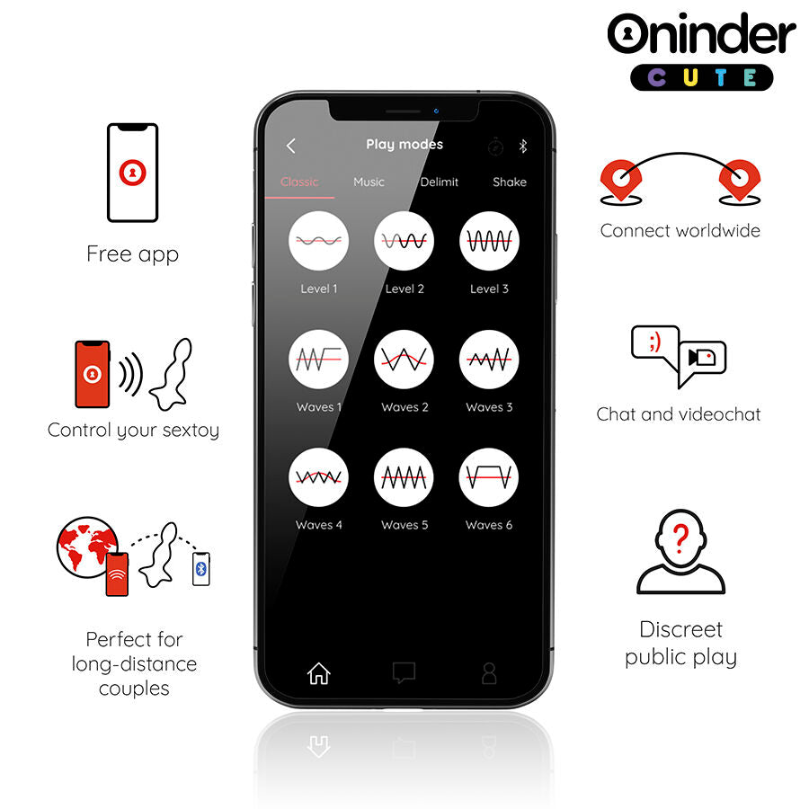 ONINDER CUTE - LOVE BUTT VIBRATOR PLUG ANAL DILATOR - GRATIS WERELDWIJDE APP