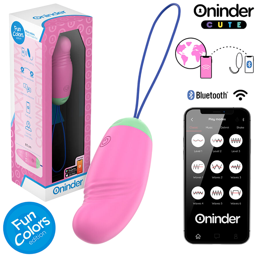 ONINDER CUTE - LOVE PLEASURE 360° VIBRERENDE-ROTERENDE SILICONEN EI - GRATIS WERELDWIJDE APP