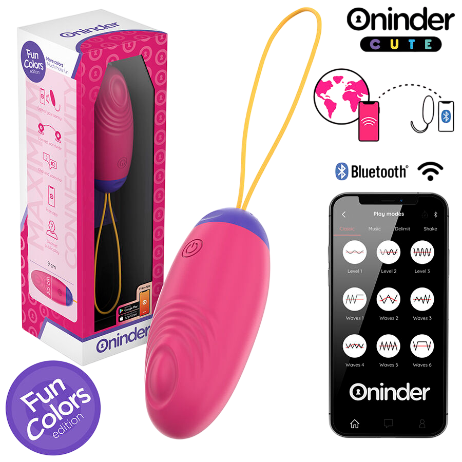 ONINDER CUTE - LIEFDESPLEZIER VIBRO-WAVE TAPPING SILICONEN EI - GRATIS WERELDWIJDE APP