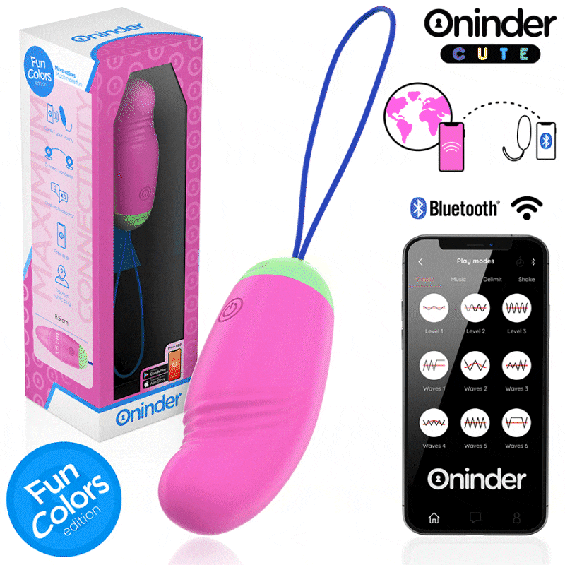 ONINDER CUTE - LOVE PLEASURE 360° VIBRERENDE-ROTERENDE SILICONEN EI - GRATIS WERELDWIJDE APP