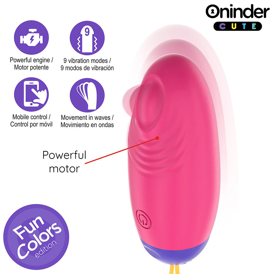 ONINDER CUTE - LIEFDESPLEZIER VIBRO-WAVE TAPPING SILICONEN EI - GRATIS WERELDWIJDE APP