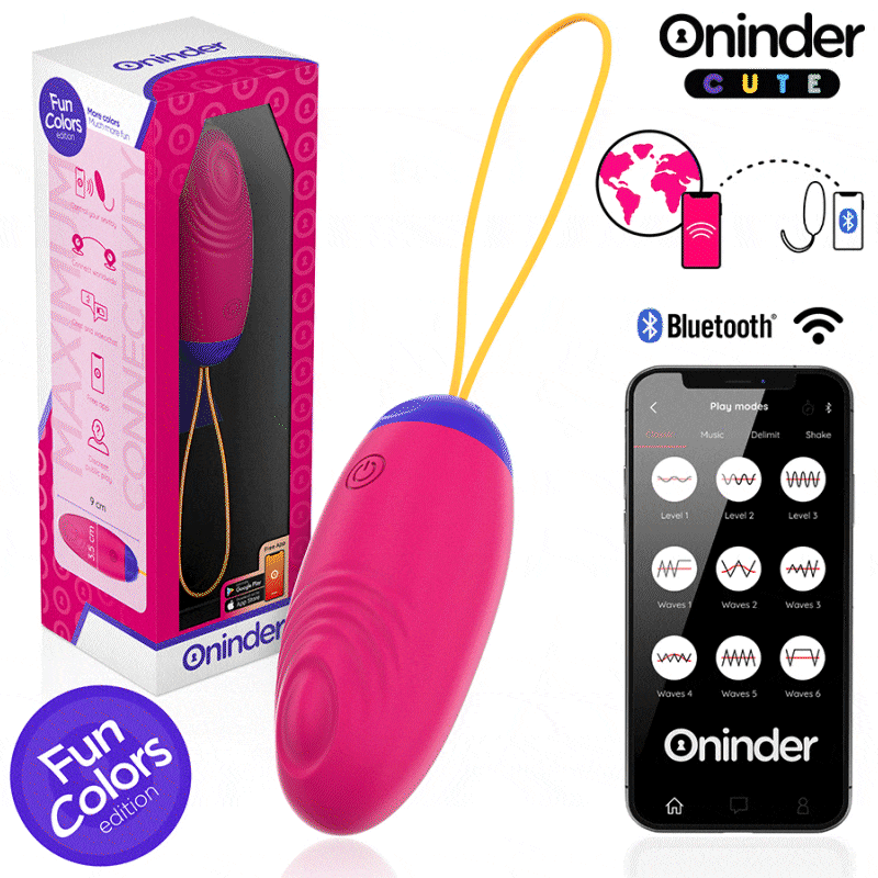 ONINDER CUTE - LIEFDESPLEZIER VIBRO-WAVE TAPPING SILICONEN EI - GRATIS WERELDWIJDE APP