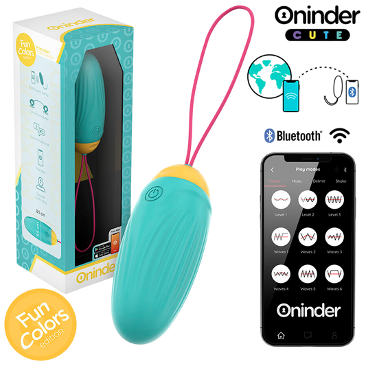 ONINDER CUTE - LIEFDESPLEZIER VIBREREND EI - ROTERENDE SILICONEN EDELSTENEN - GRATIS WERELDWIJDE APP