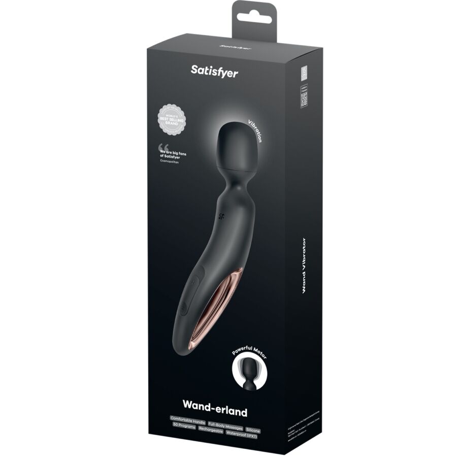 SATISFYER - WAND ERLAND ZWARTE VIBRERENDE MASSAGER