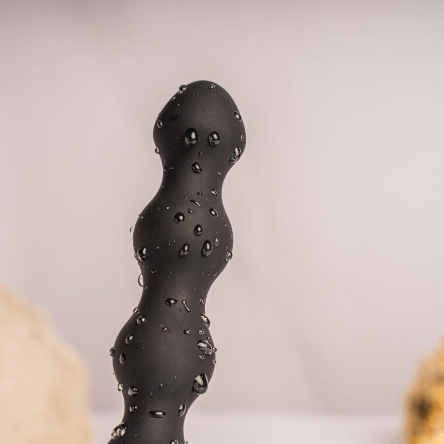 ROCKS-OFF - PETITE SENSATIONS PEARLS ANAAL PLUG VIBRATOR ZWART