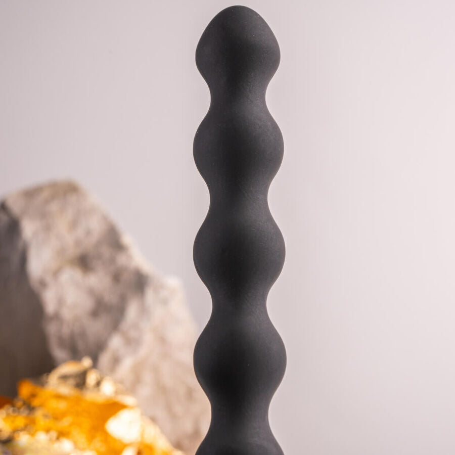 ROCKS-OFF - PETITE SENSATIONS PEARLS ANAAL PLUG VIBRATOR ZWART