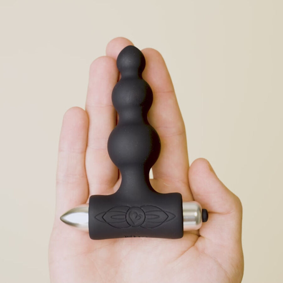 ROCKS-OFF - PETITE SENSATIONS BUBBLES ANAL PLUG VIBRATOR ZWART