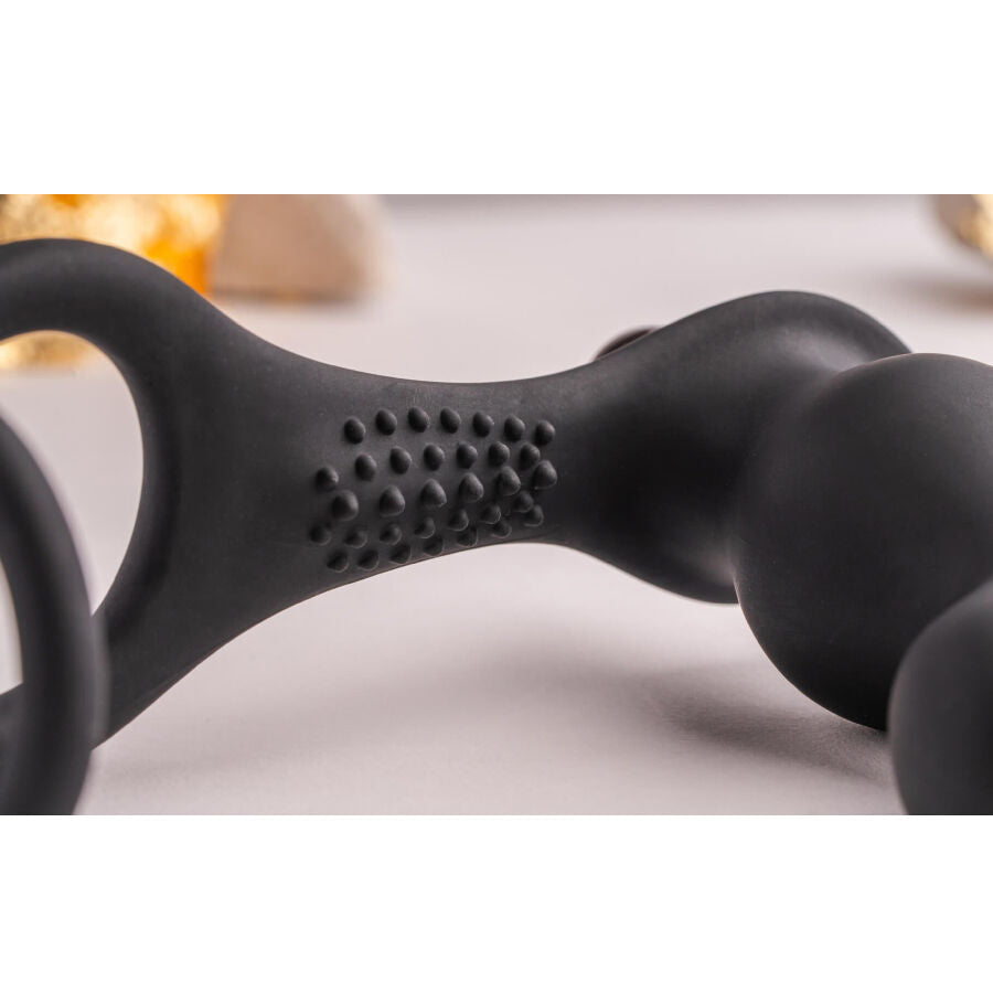 ROCKS-OFF-RO-ZEN RRO ANAALPLUG MET VIBRERENDE RING VOOR ZWARTE PENIS