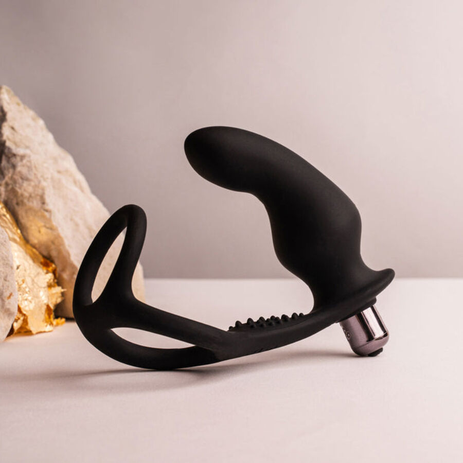 ROCKS-OFF-RO-ZEN RRO ANAALPLUG MET VIBRERENDE RING VOOR ZWARTE PENIS