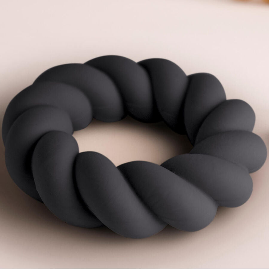 ROCKS-OFF-TWIST ZWARTE SILICONEN MASTURBATORRING