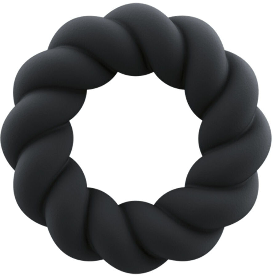 ROCKS-OFF-TWIST ZWARTE SILICONEN MASTURBATORRING