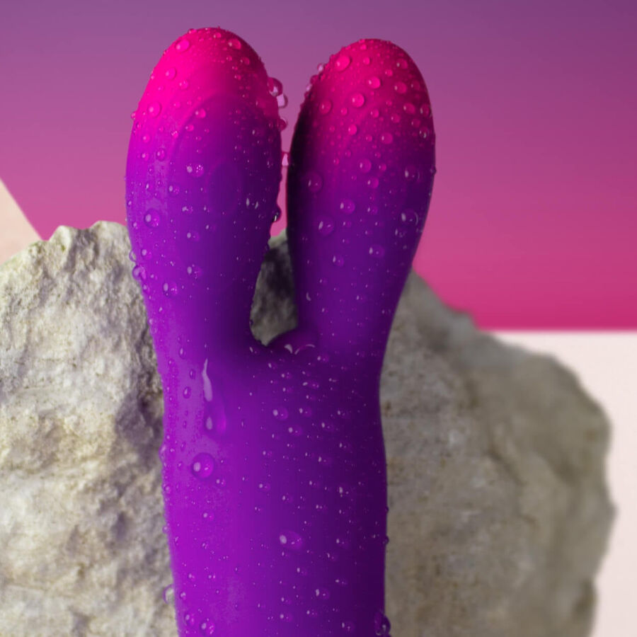 ROCKS-OFF - GLO-GIRL BUNNY PAARSE FLEXIBELE VIBRATOR
