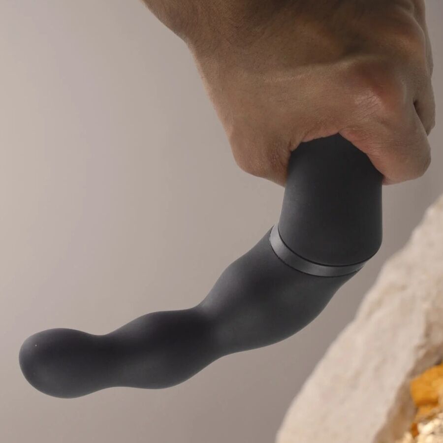 ROCKS-OFF - ZWARTE PROSTAAT- EN ANALE VIBRATORADAPTER