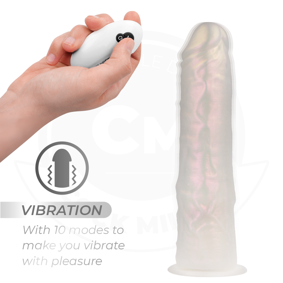 COCK MILLER - 20,5 CM SILICONEN DILDO, LICHTEN EN VIBRATIE MET AFSTANDSBEDIENING