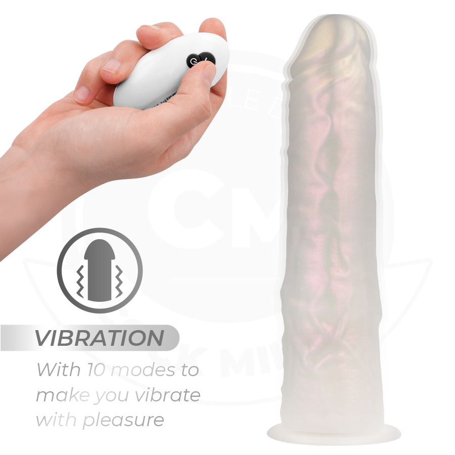COCK MILLER - 21,5 CM SILICONEN DILDO, LICHTEN EN VIBRATIE MET AFSTANDSBEDIENING