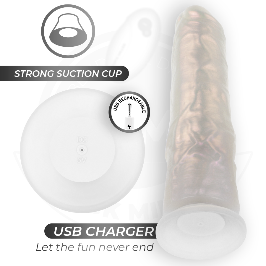 COCK MILLER - 19,5 CM SILICONEN DILDO, LICHTEN EN VIBRATIE MET AFSTANDSBEDIENING