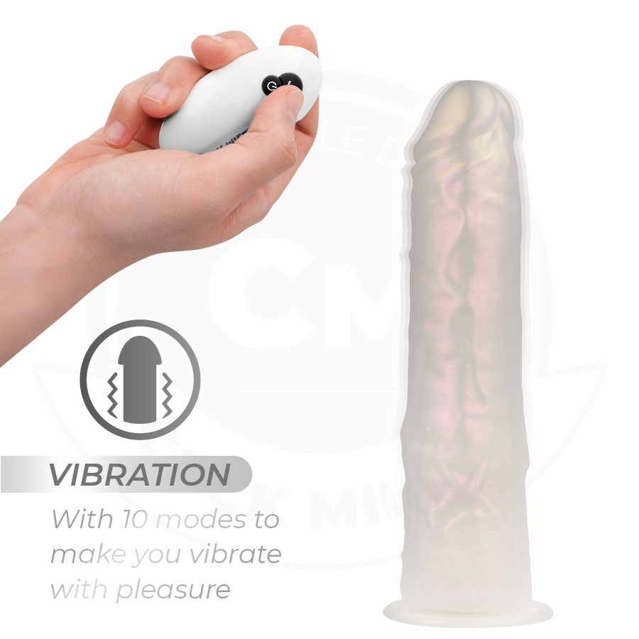 COCK MILLER - 19,5 CM SILICONEN DILDO, LICHTEN EN VIBRATIE MET AFSTANDSBEDIENING