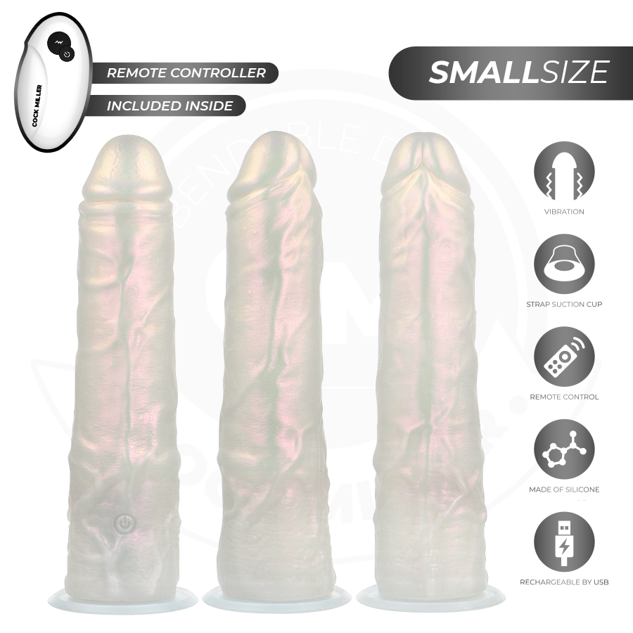 COCK MILLER - 19,5 CM SILICONEN DILDO, LICHTEN EN VIBRATIE MET AFSTANDSBEDIENING