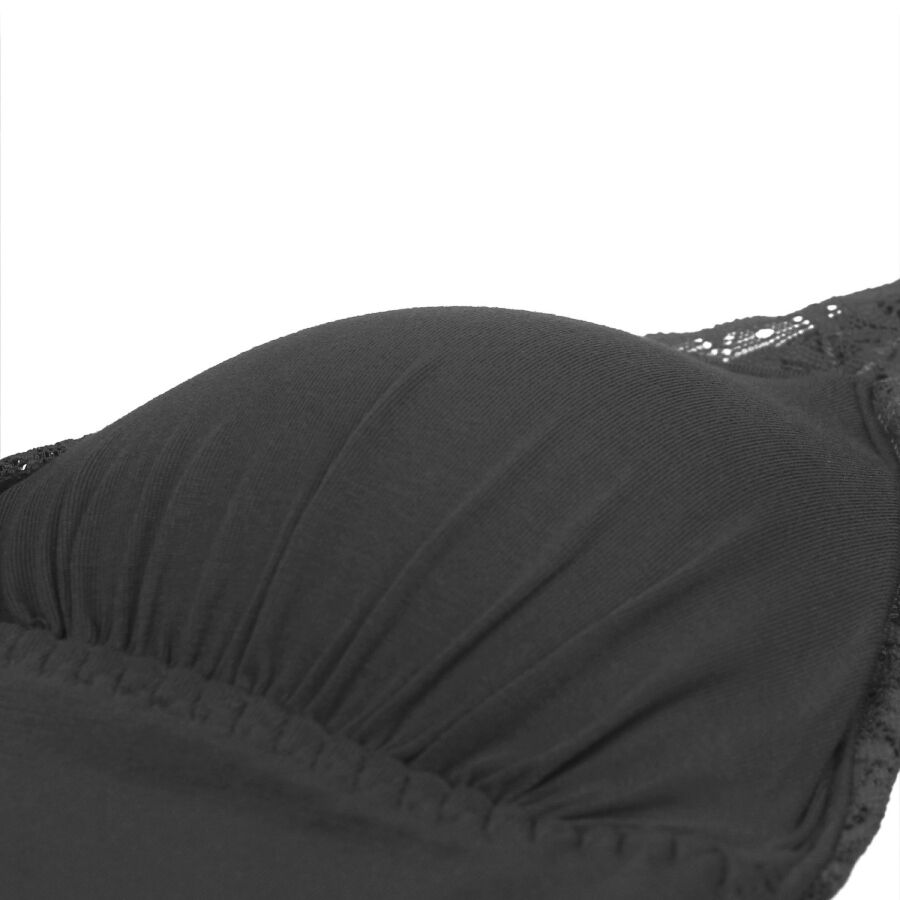 SUBBLIME - TEDDY MET BLOEMENKANT DETAILS ZWART S/M
