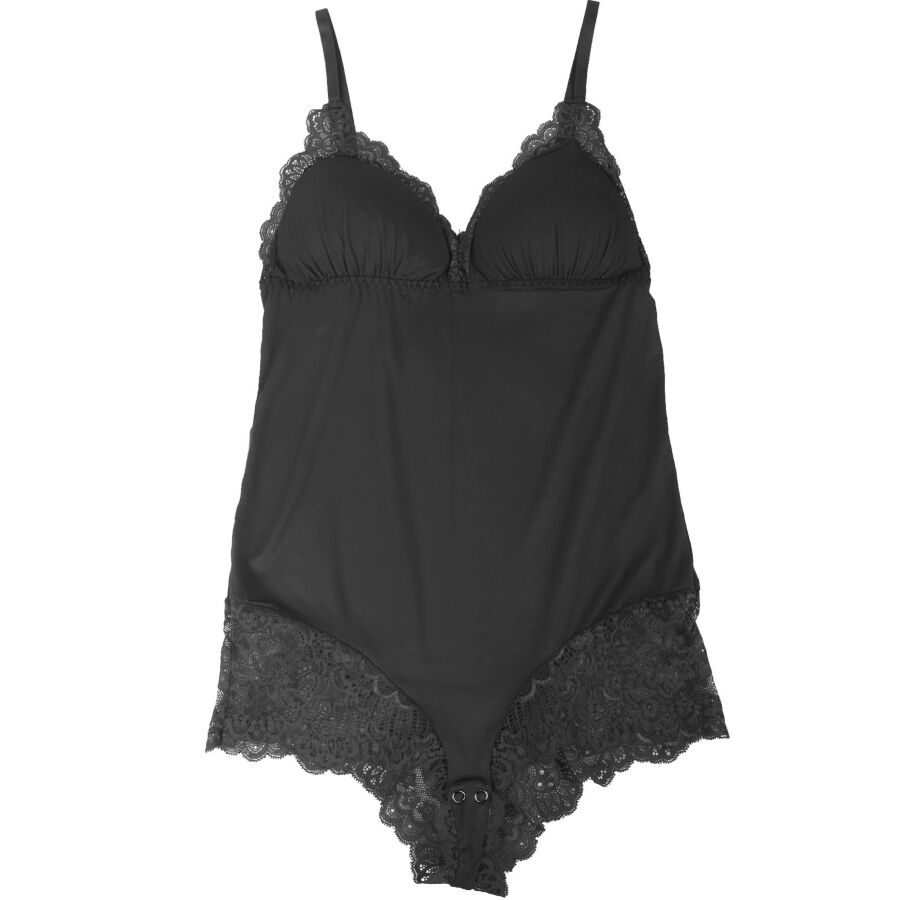 SUBBLIME - TEDDY MET ZWARTE BLOEMENKANT DETAILS L/XL