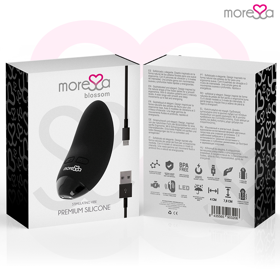 MORESSA - BLOSSOM BLACK PERSOONLIJKE MASSAGER