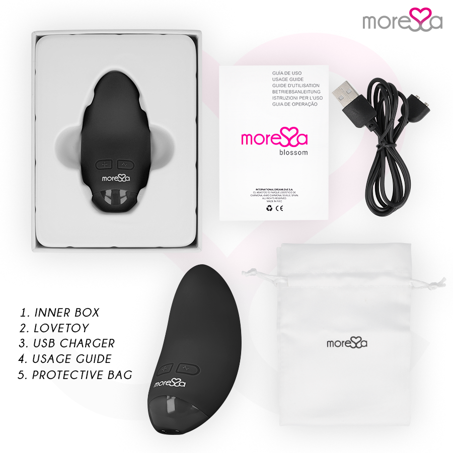 MORESSA - BLOSSOM BLACK PERSOONLIJKE MASSAGER