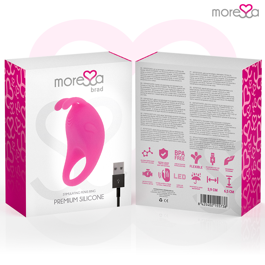 MORESSA - BRAD PREMIUM SILICONE OPLAADBARE ROZE