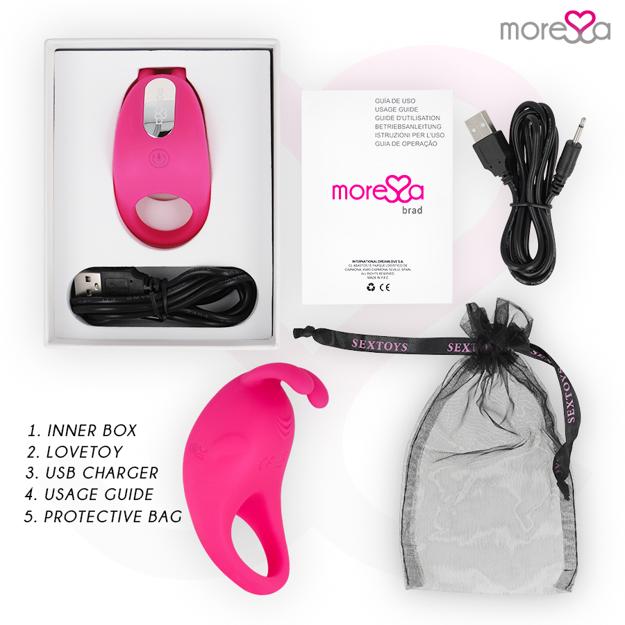 MORESSA - BRAD PREMIUM SILICONE OPLAADBARE ROZE