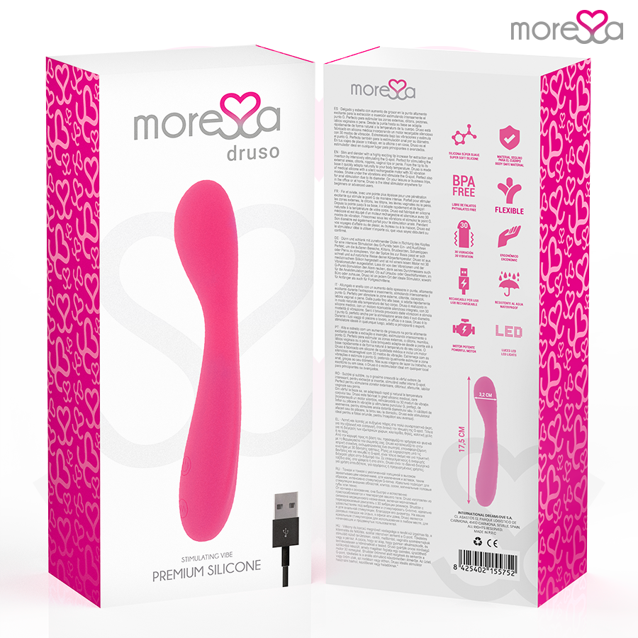 MORESSA - DRUSO GY POINT DUO MASSAGER PELVIC SERUM PREMIUM OPLAADBARE SILICONEN