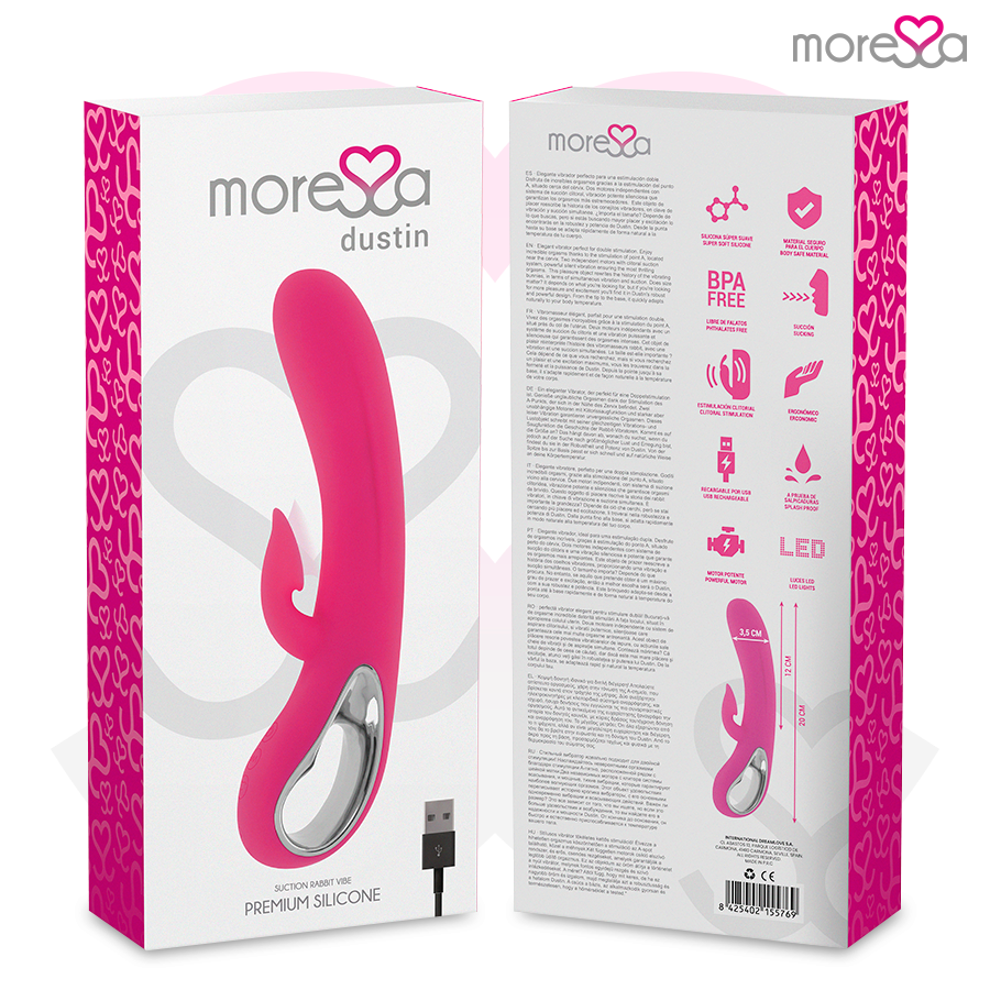 MORESSA - DUSTIN CLITORALE STIMULERENDE GOLVEN EN KRACHTIGE VIBRATIE PREMIUM OPLAADBARE SILICONEN